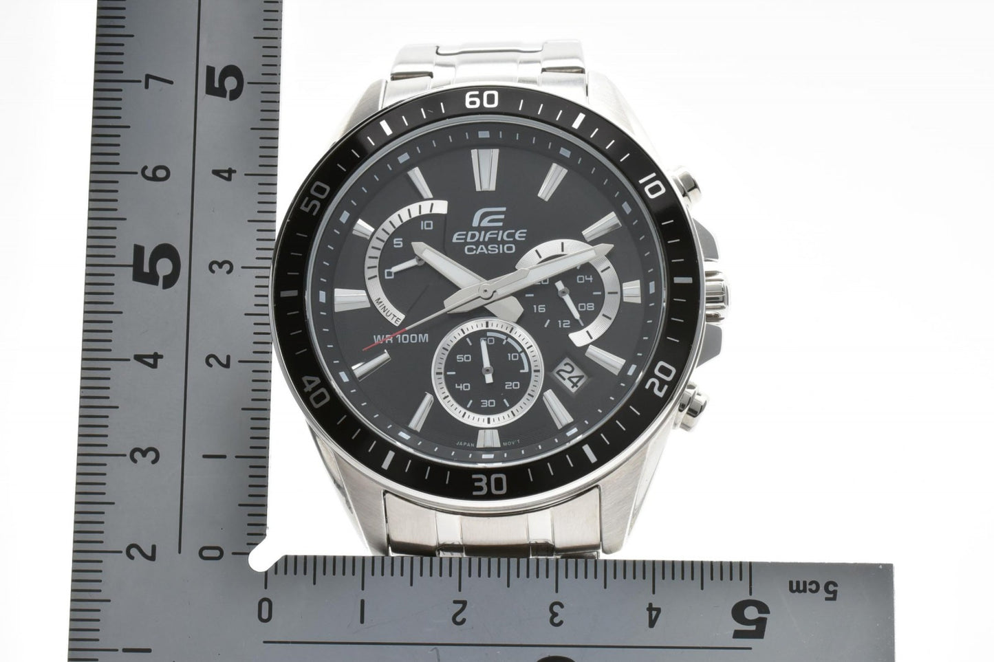 CASIO カシオ EDIFICE エディフィス EFR-552 クロノグラフ クオーツ メンズ 腕時計 ブラック文字盤 ステンレス デイト 箱付