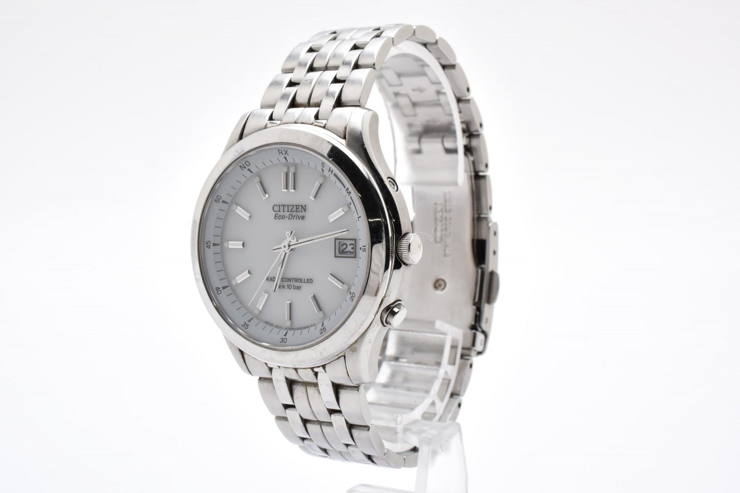 Citizen シチズン FORMA フォルマ H415-S033012 電波ソーラー メンズ 腕時計 ホワイト文字盤 デイト ステンレス