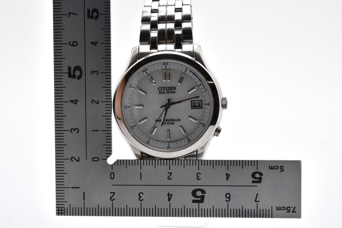 Citizen シチズン FORMA フォルマ H415-S033012 電波ソーラー メンズ 腕時計 ホワイト文字盤 デイト ステンレス