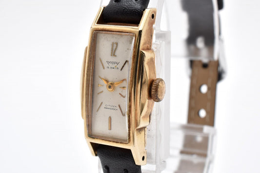 Citizen シチズン 50748 レディース 手巻き 腕時計 14Kケース ホワイト文字盤 ヴィンテージ ドレスウォッチ
