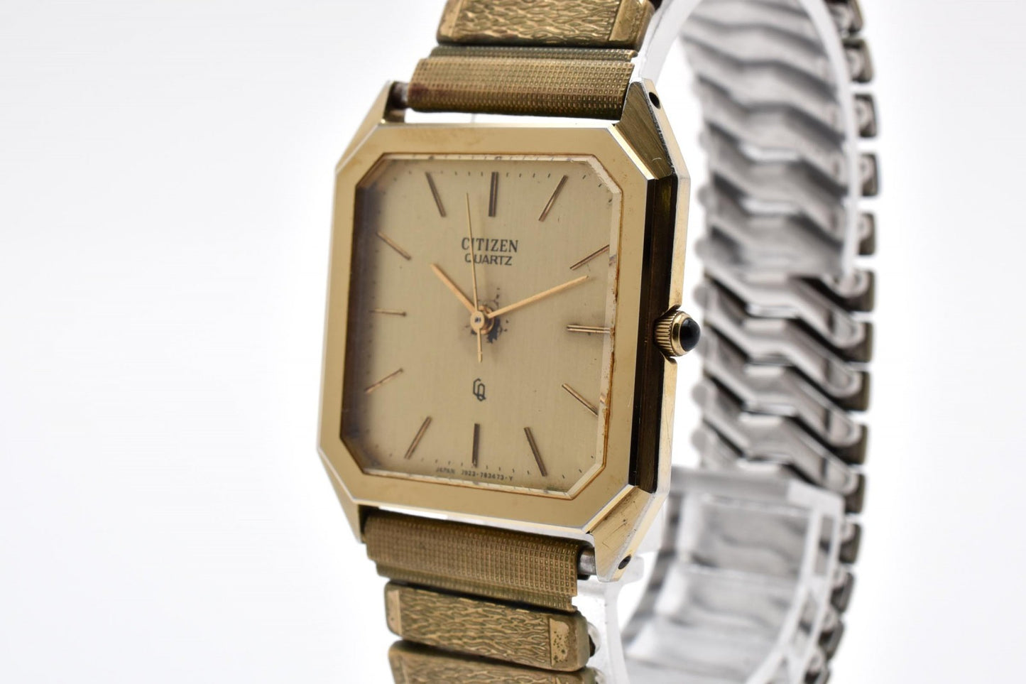 Citizen シチズン 7933-799747 クオーツ メンズ 腕時計 ゴールド文字盤 GPケース GPブレス ドレスウォッチ ヴィンテージ