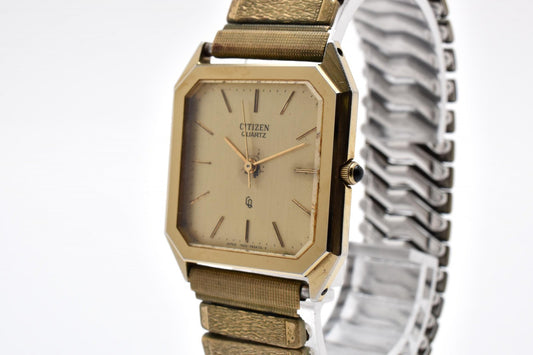Citizen シチズン 7933-799747 クオーツ メンズ 腕時計 ゴールド文字盤 GPケース GPブレス ドレスウォッチ ヴィンテージ