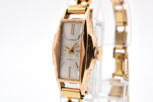 Citizen シチズン Geneve ジュネーブ 500632 手巻き レディース 腕時計 14Kケース ホワイト文字盤 GPブレスレット ヴィンテージ ドレスウォッチ