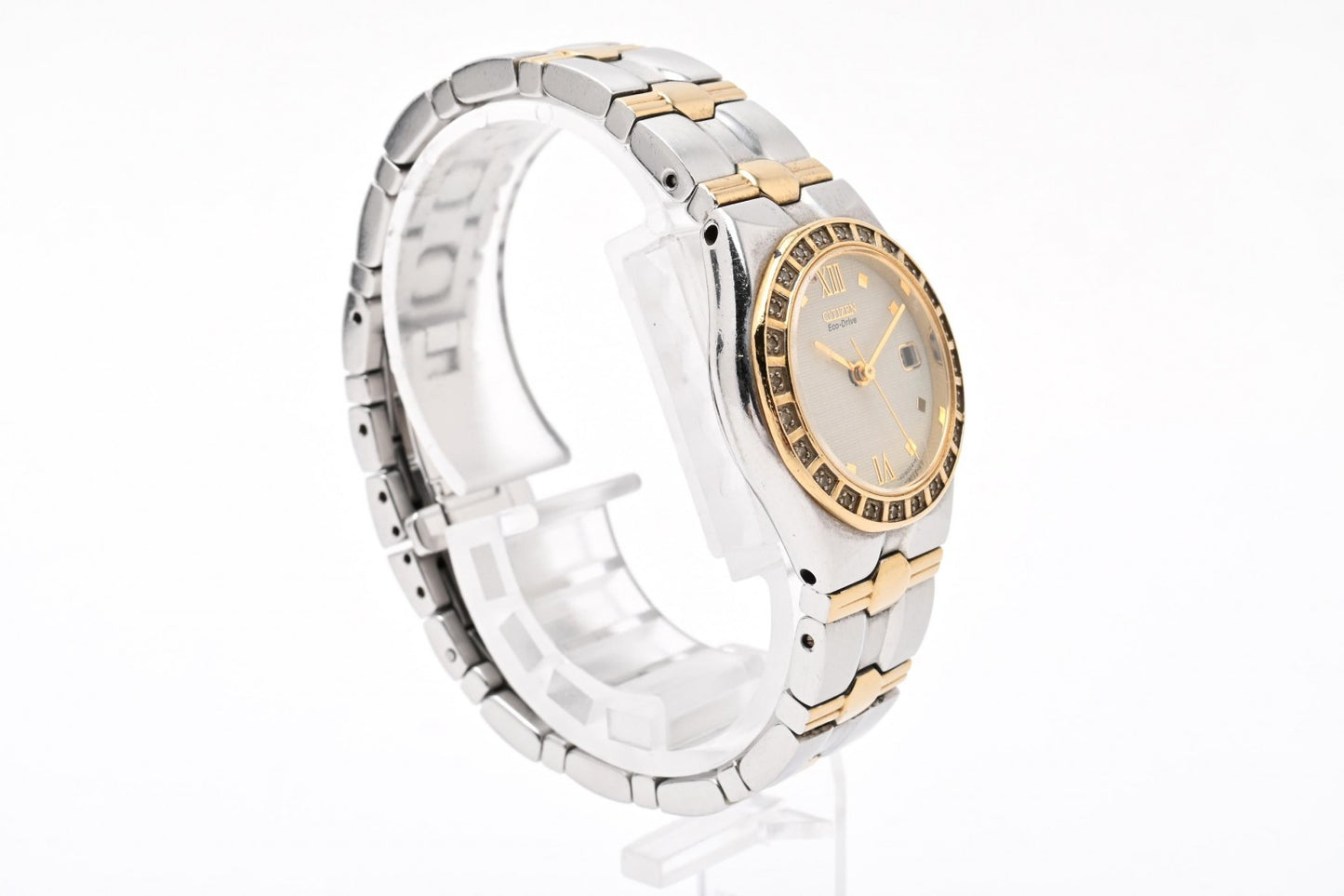 Citizen シチズン Eco-Drive エコドライブ E010-S008654 レディース ソーラー 腕時計 ホワイト文字盤 コンビ ステンレス ドレスウォッチ