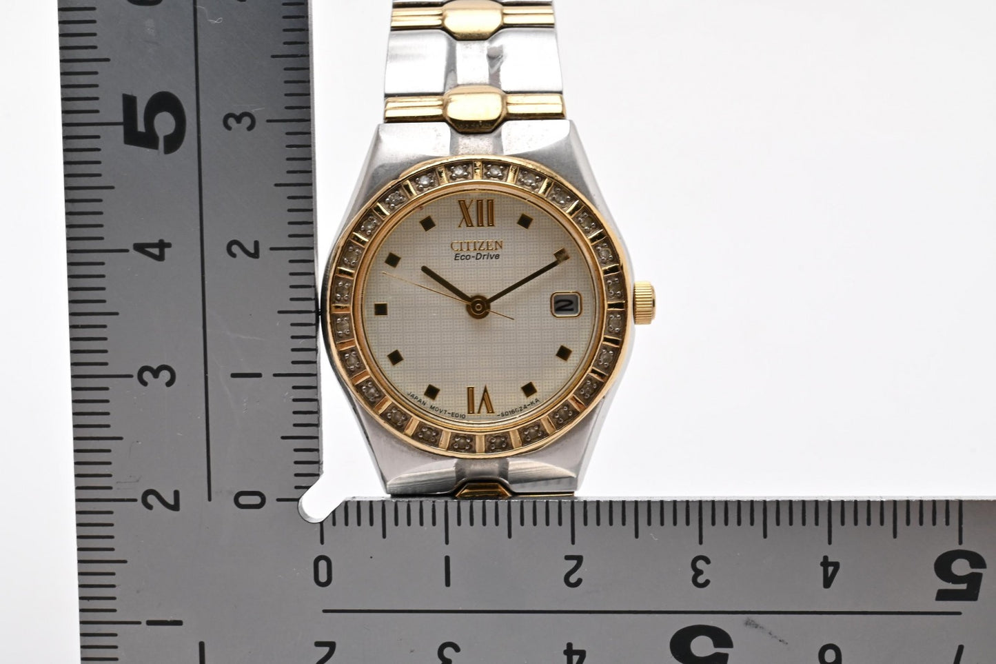Citizen シチズン Eco-Drive エコドライブ E010-S008654 レディース ソーラー 腕時計 ホワイト文字盤 コンビ ステンレス ドレスウォッチ