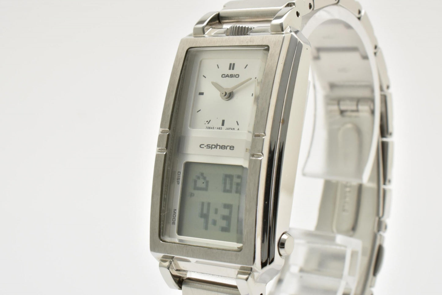 CASIO カシオ C-Sphere CSE-300 アナデジ クオーツ メンズ 腕時計 シルバー文字盤 ステンレス デジアナ