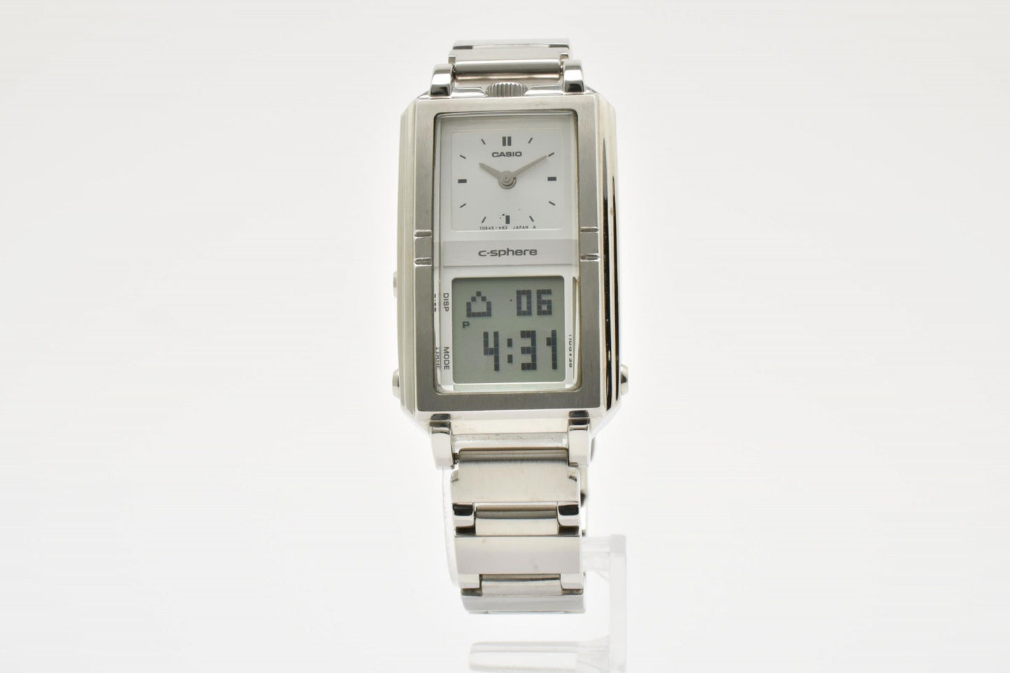 CASIO カシオ C-Sphere CSE-300 アナデジ クオーツ メンズ 腕時計 シルバー文字盤 ステンレス デジアナ