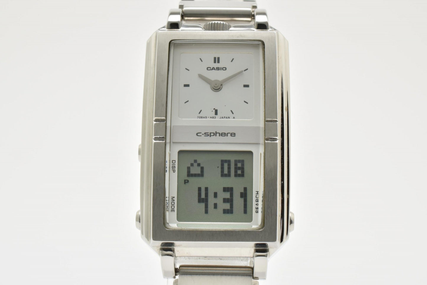 CASIO カシオ C-Sphere CSE-300 アナデジ クオーツ メンズ 腕時計 シルバー文字盤 ステンレス デジアナ