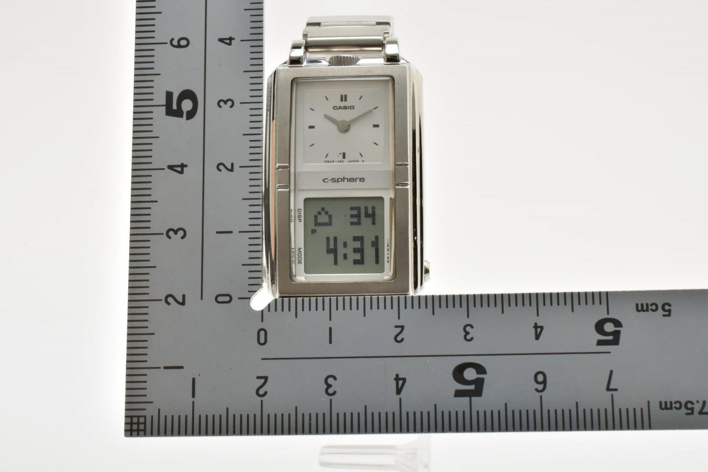 CASIO カシオ C-Sphere CSE-300 アナデジ クオーツ メンズ 腕時計 シルバー文字盤 ステンレス デジアナ
