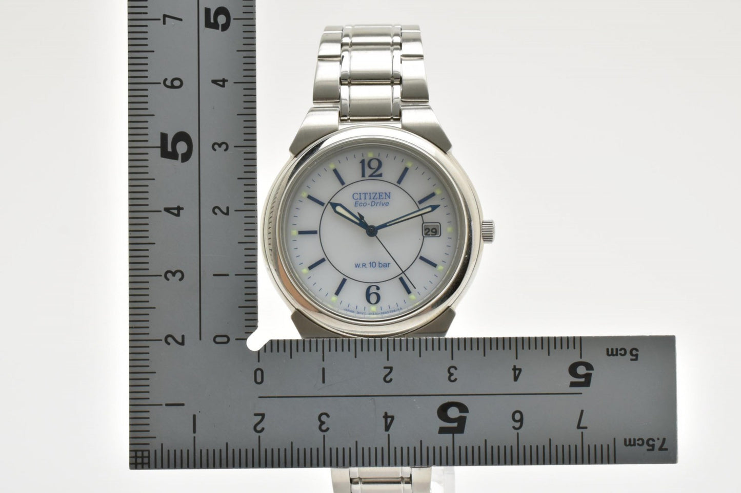 Citizen シチズン FORMA フォルマ E111-S027161 エコドライブ ソーラー 腕時計 ホワイト文字盤 デイト ステンレス メンズ