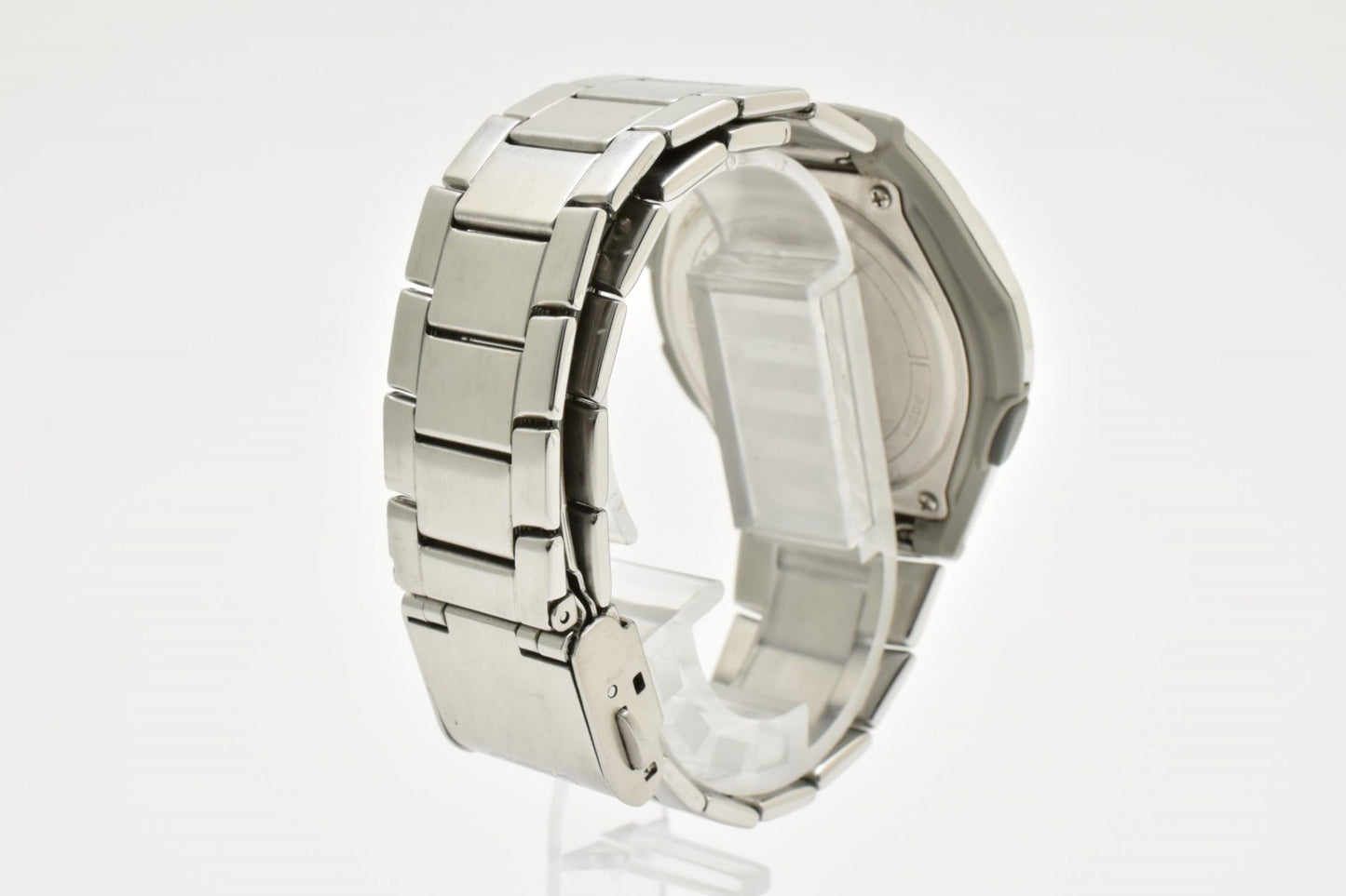 CASIO カシオ Wave Ceptor WVA-M480 電波ソーラー 腕時計 ブラック文字盤 アナデジ デイト ステンレス メンズ