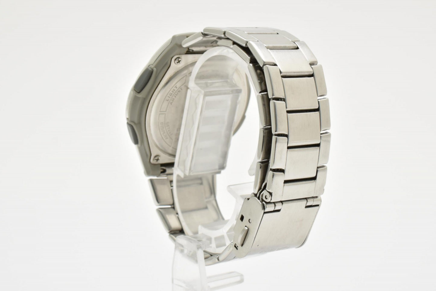 CASIO カシオ Wave Ceptor WVA-M480 電波ソーラー 腕時計 ブラック文字盤 アナデジ デイト ステンレス メンズ