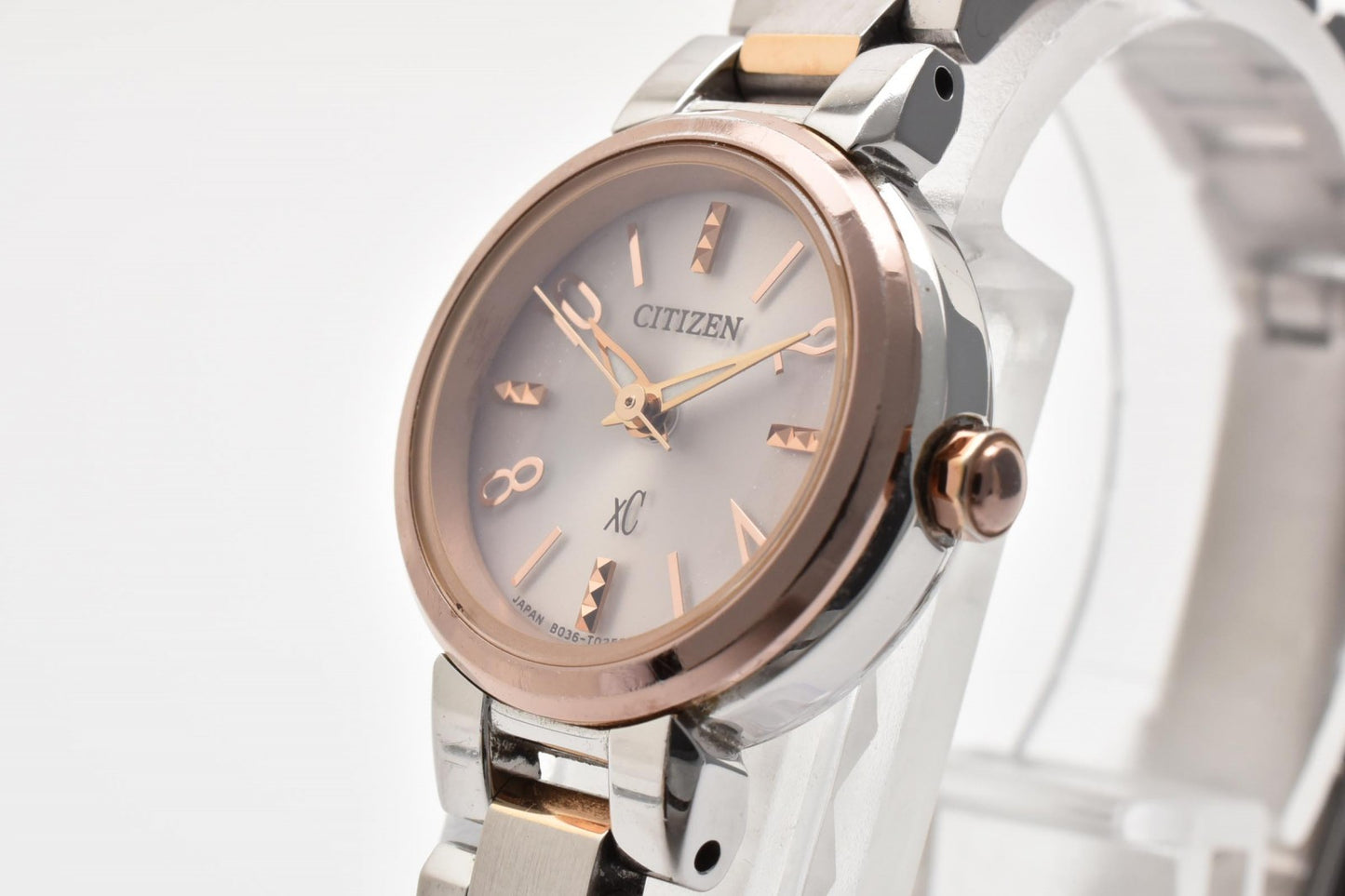 CITIZEN シチズン xC クロスシー B036-T016596 レディース 腕時計 クォーツ ホワイト文字盤 ピンクゴールドカラー コンビ ステンレス