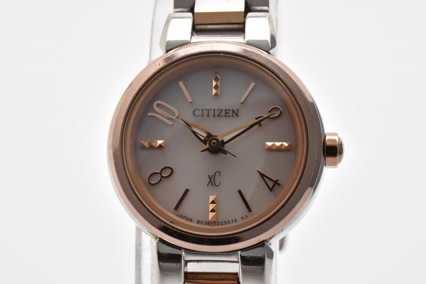 CITIZEN シチズン xC クロスシー B036-T016596 レディース 腕時計 クォーツ ホワイト文字盤 ピンクゴールドカラー コンビ ステンレス