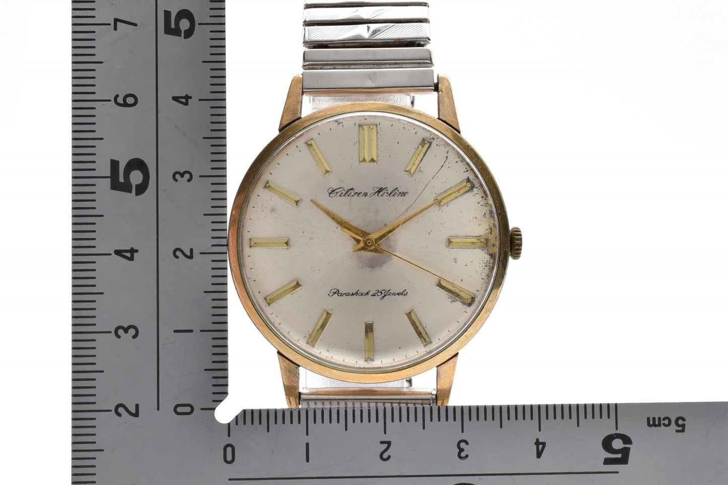 CITIZEN シチズン ドレスウォッチ HL-5150708 クォーツ メンズ 腕時計 ホワイト文字盤 ゴールドカラー ステンレス エクスパンションブレス ヴィンテージ