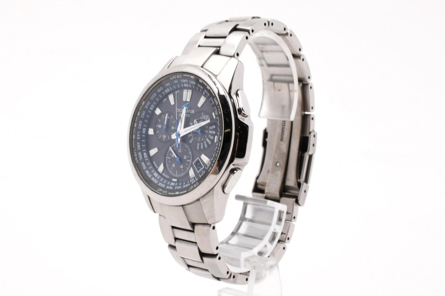 CASIO カシオ OCEANUS オシアナス OCW-M700 電波ソーラー クロノグラフ チタン ブラック文字盤 メンズ 腕時計