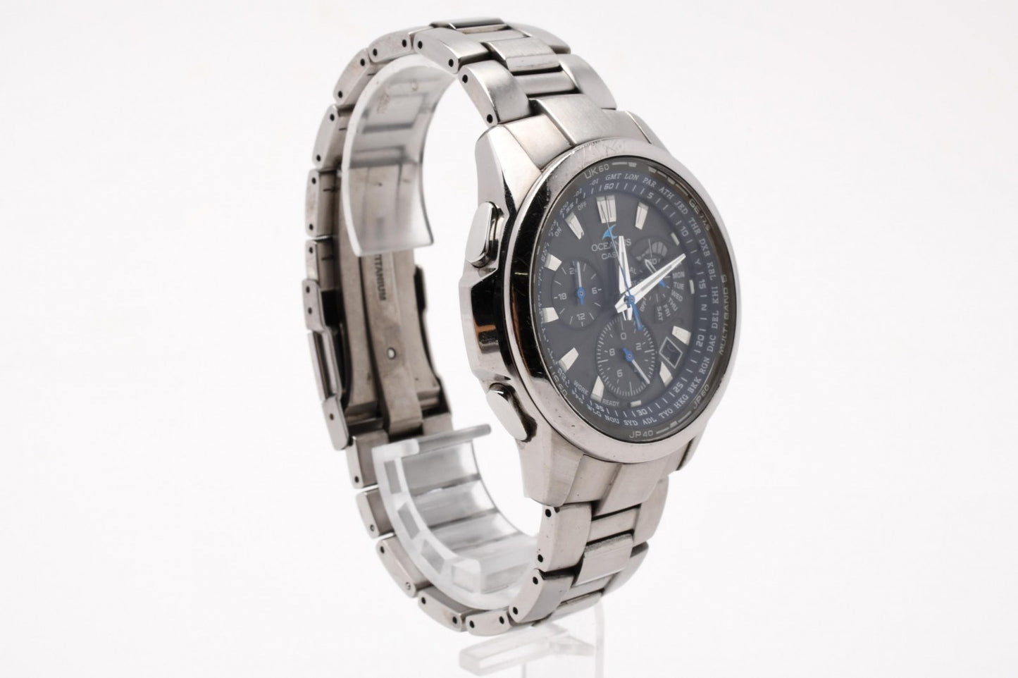 CASIO カシオ OCEANUS オシアナス OCW-M700 電波ソーラー クロノグラフ チタン ブラック文字盤 メンズ 腕時計