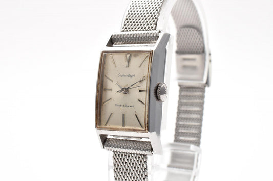 SEIKO セイコー Angel エンジェル 4N00-0763 レディース 腕時計 手巻き ホワイト文字盤 メッシュブレス ステンレス ヴィンテージ