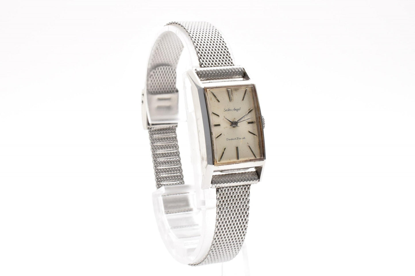 SEIKO セイコー Angel エンジェル 4N00-0763 レディース 腕時計 手巻き ホワイト文字盤 メッシュブレス ステンレス ヴィンテージ