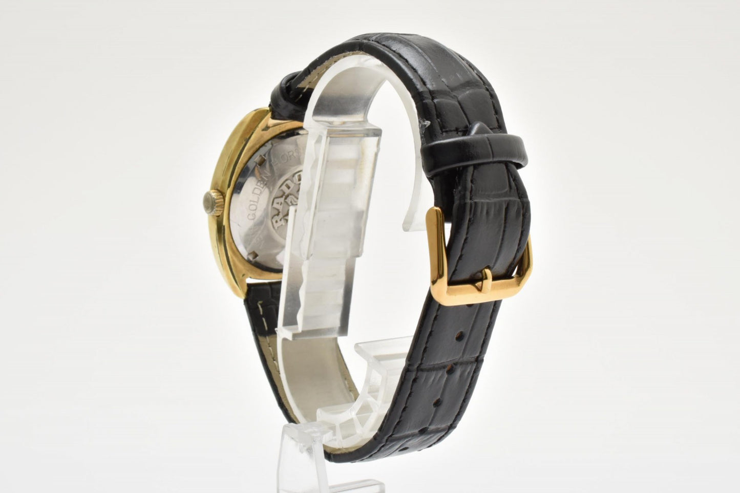 RADO ラドー Golden Horse ゴールデンホース 11817 メンズ 腕時計 クォーツ シルバー文字盤 デイデイト レザーベルト ヴィンテージ