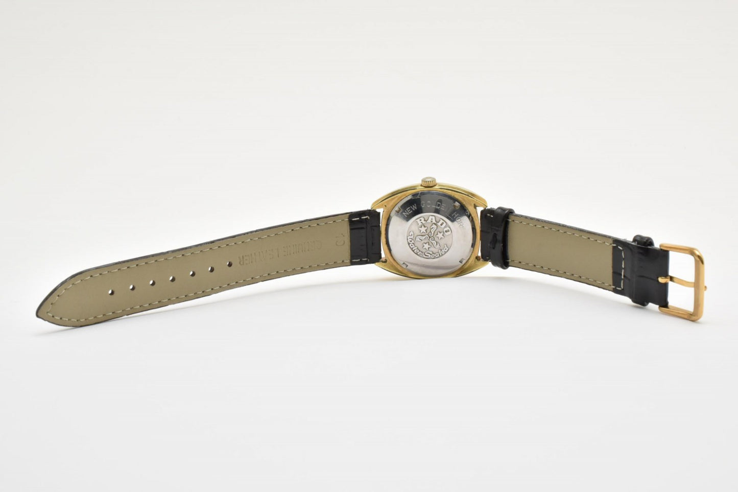 RADO ラドー Golden Horse ゴールデンホース 11817 メンズ 腕時計 クォーツ シルバー文字盤 デイデイト レザーベルト ヴィンテージ