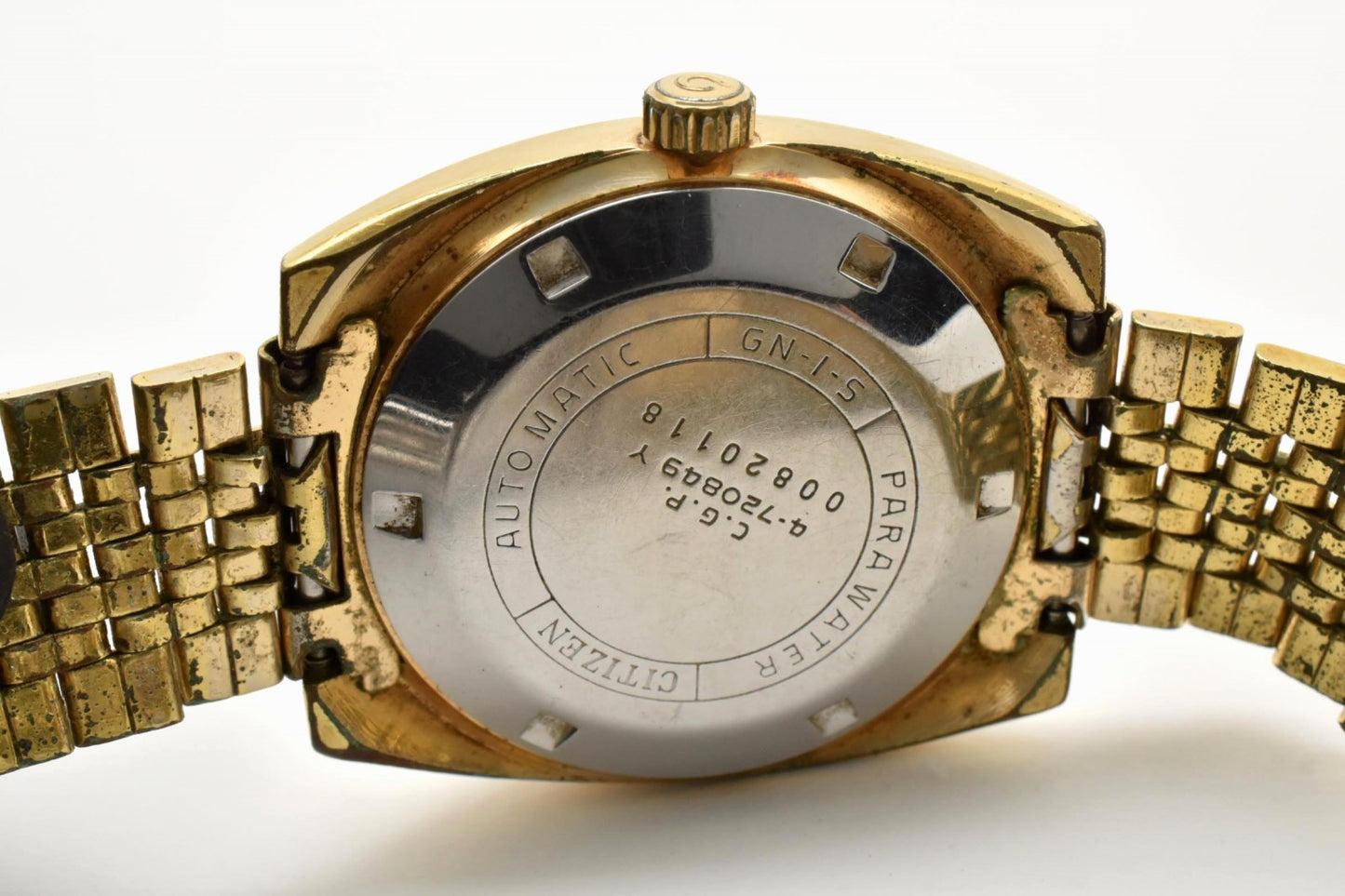 CITIZEN シチズン Seven Star V2 4-720849 メンズ 腕時計 自動巻き シルバー文字盤 デイデイト ステンレス ヴィンテージ