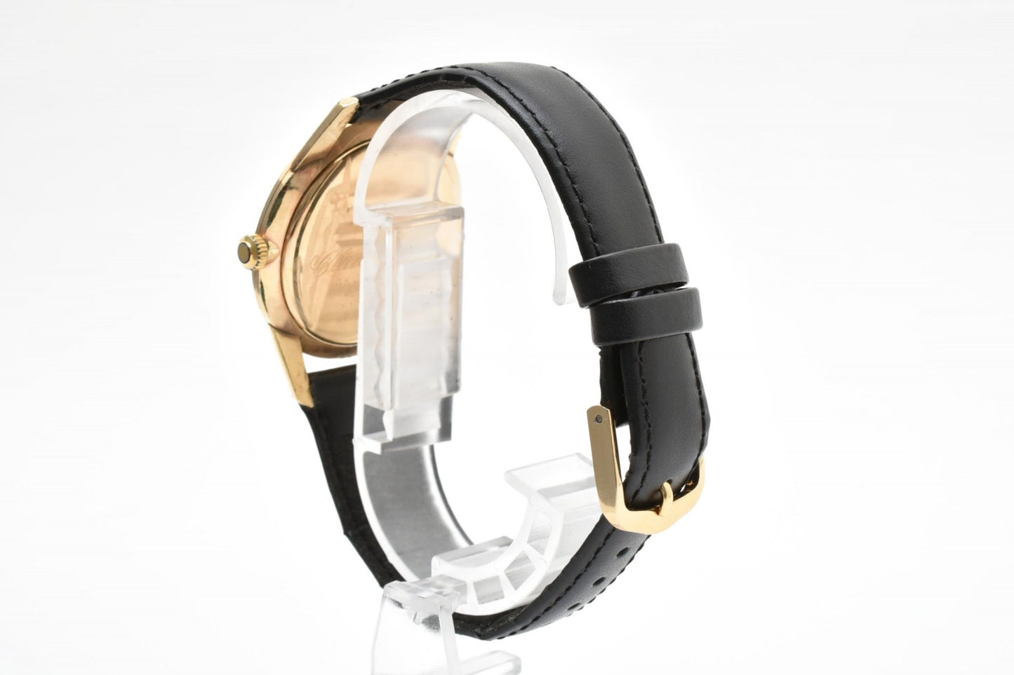 シチズン Citizen ハイライン 11200007 21石 手巻き 腕時計 グレー文字盤 14K GPケース レザーストラップ ヴィンテージ メンズ レディース
