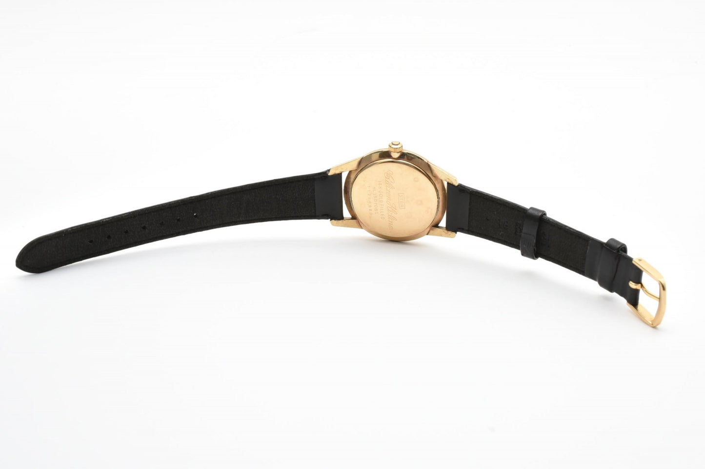 シチズン Citizen ハイライン 11200007 21石 手巻き 腕時計 グレー文字盤 14K GPケース レザーストラップ ヴィンテージ メンズ レディース