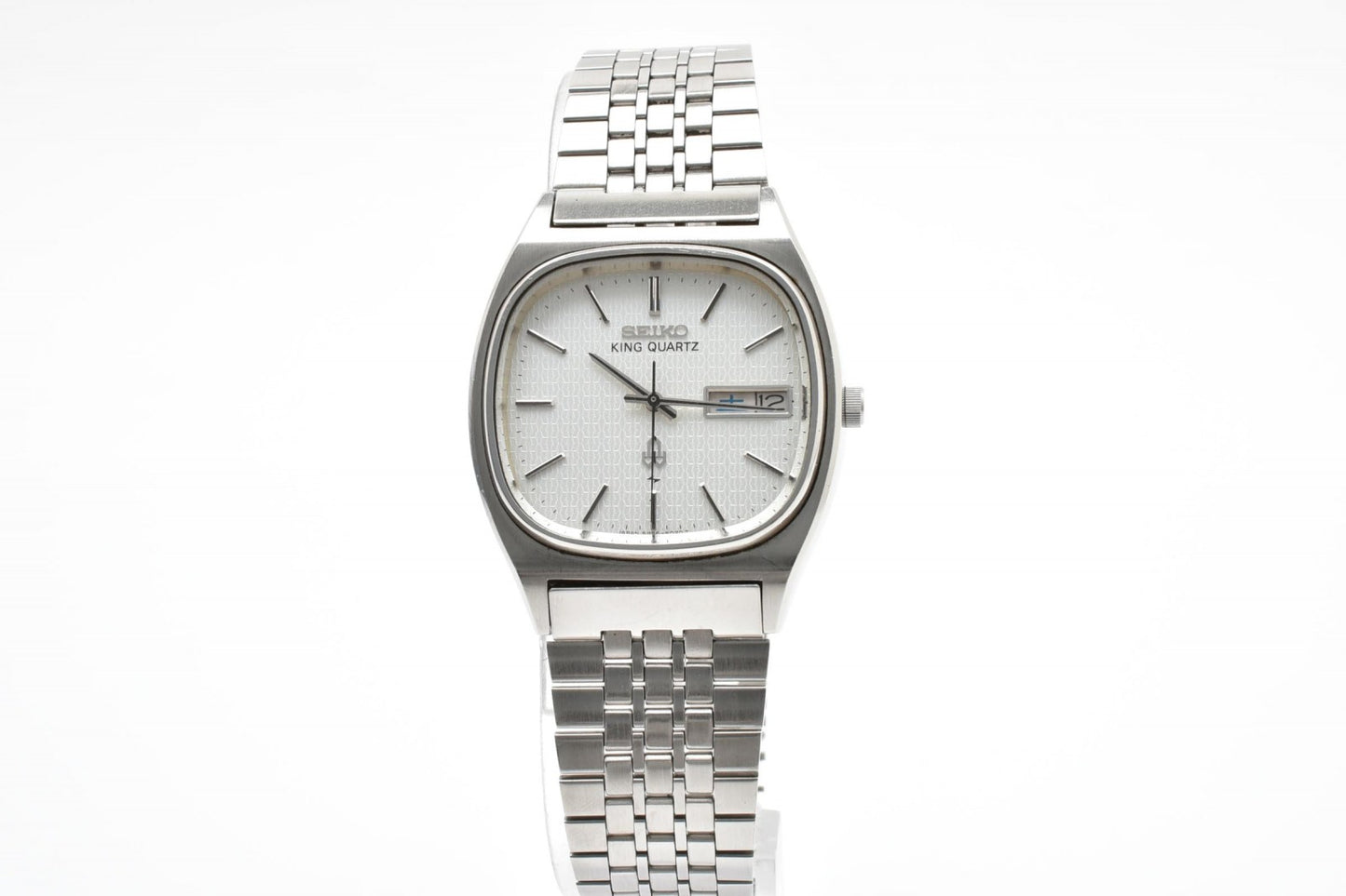 セイコー SEIKO キングクォーツ 5856-5020 クォーツ 腕時計 シルバー文字盤 ステンレススチール メンズ ヴィンテージ