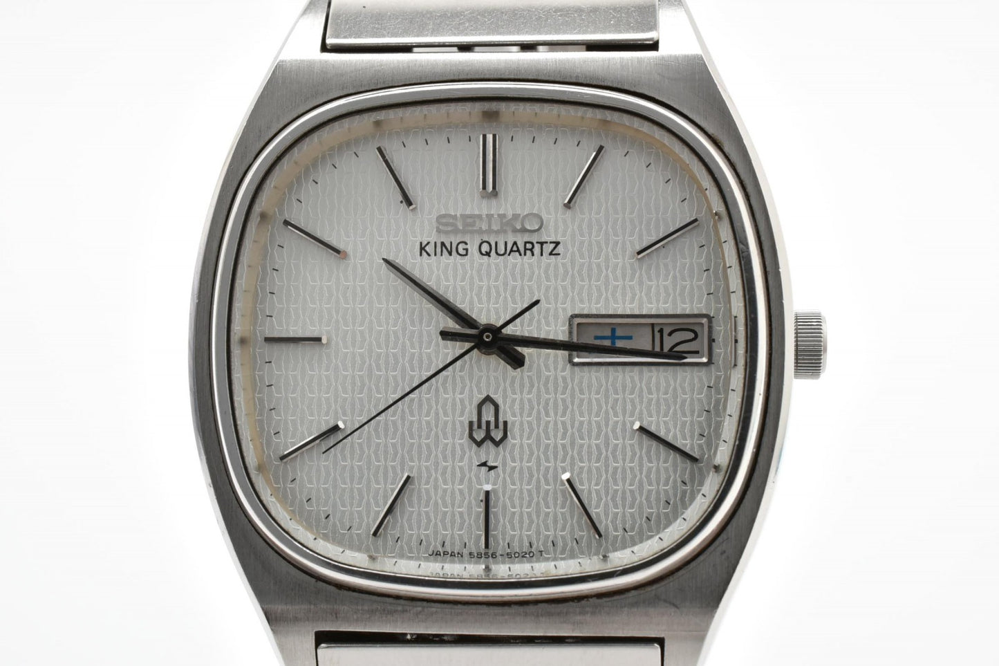 セイコー SEIKO キングクォーツ 5856-5020 クォーツ 腕時計 シルバー文字盤 ステンレススチール メンズ ヴィンテージ
