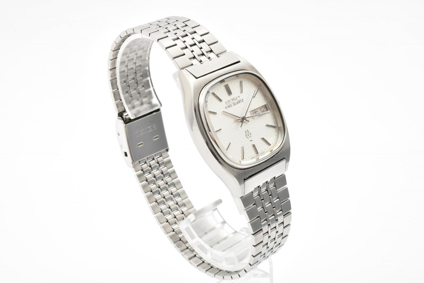 セイコー SEIKO キングクォーツ 5856-5020 クォーツ 腕時計 シルバー文字盤 ステンレススチール メンズ ヴィンテージ