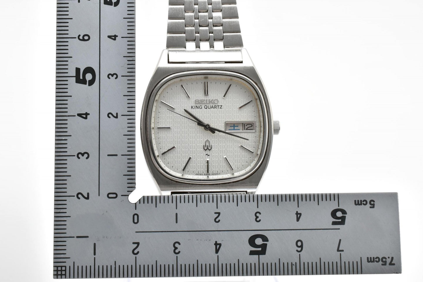 セイコー SEIKO キングクォーツ 5856-5020 クォーツ 腕時計 シルバー文字盤 ステンレススチール メンズ ヴィンテージ