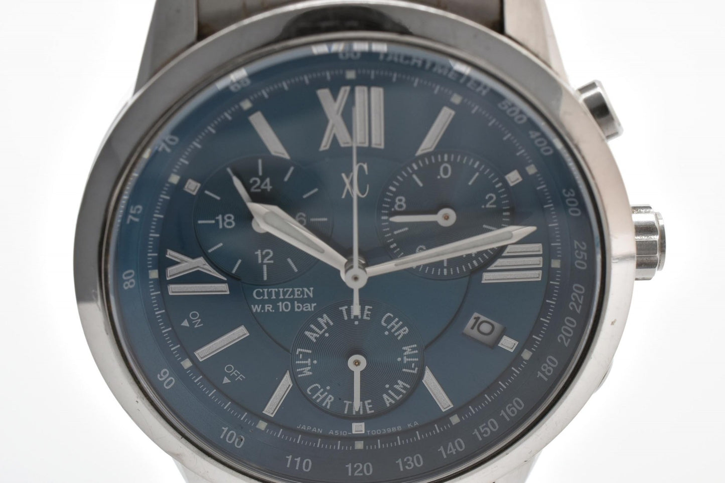 シチズン Citizen xC クロノグラフ A510-T002374 クォーツ 腕時計 ブルー文字盤 ステンレススチール メンズ