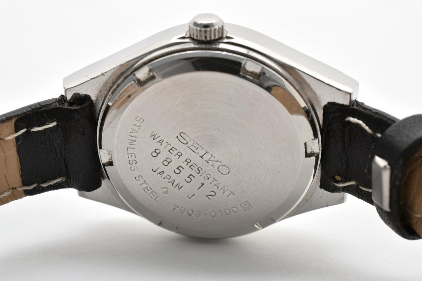 セイコー SEIKO 7903-0100 デイデイト クォーツ 腕時計 ブラウン文字盤 ステンレススチール レザーストラップ レディース ヴィンテージ