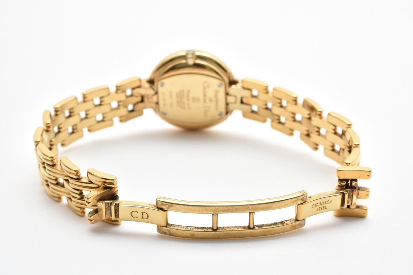 クリスチャン ディオール DIOR D46 155 AT9776 クォーツ 腕時計 ゴールド文字盤 ゴールドカラー メンズ レディース ヴィンテージ