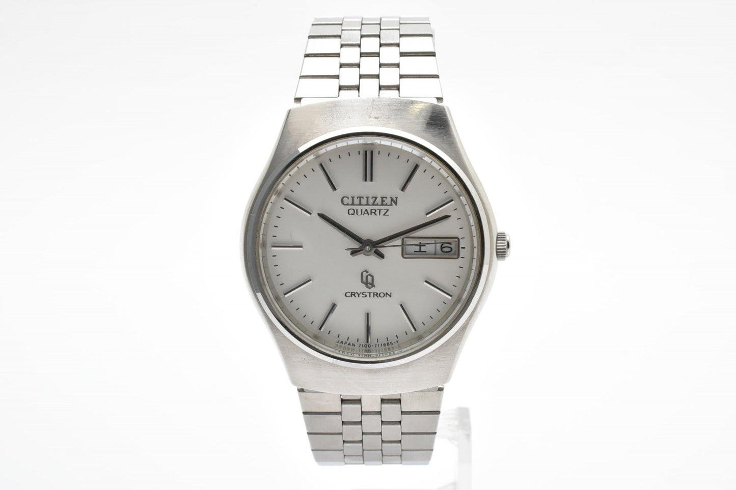 シチズン Citizen クリストロン 80705518 クォーツ デイデイト 腕時計 ホワイト文字盤 ステンレススチール メンズ ヴィンテージ