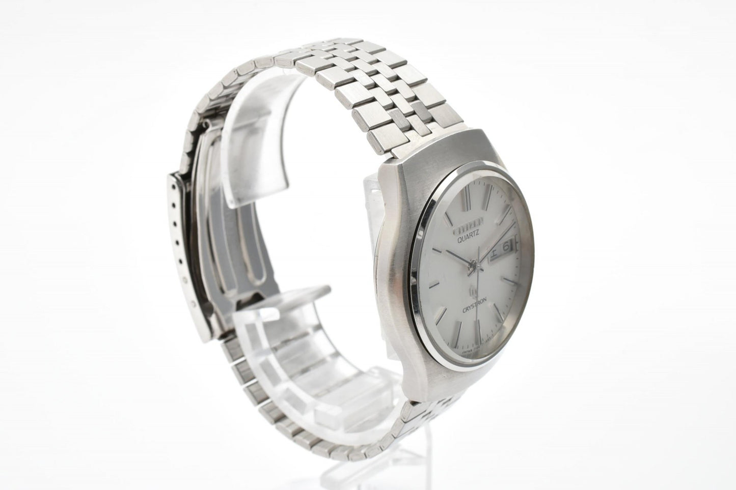 シチズン Citizen クリストロン 80705518 クォーツ デイデイト 腕時計 ホワイト文字盤 ステンレススチール メンズ ヴィンテージ