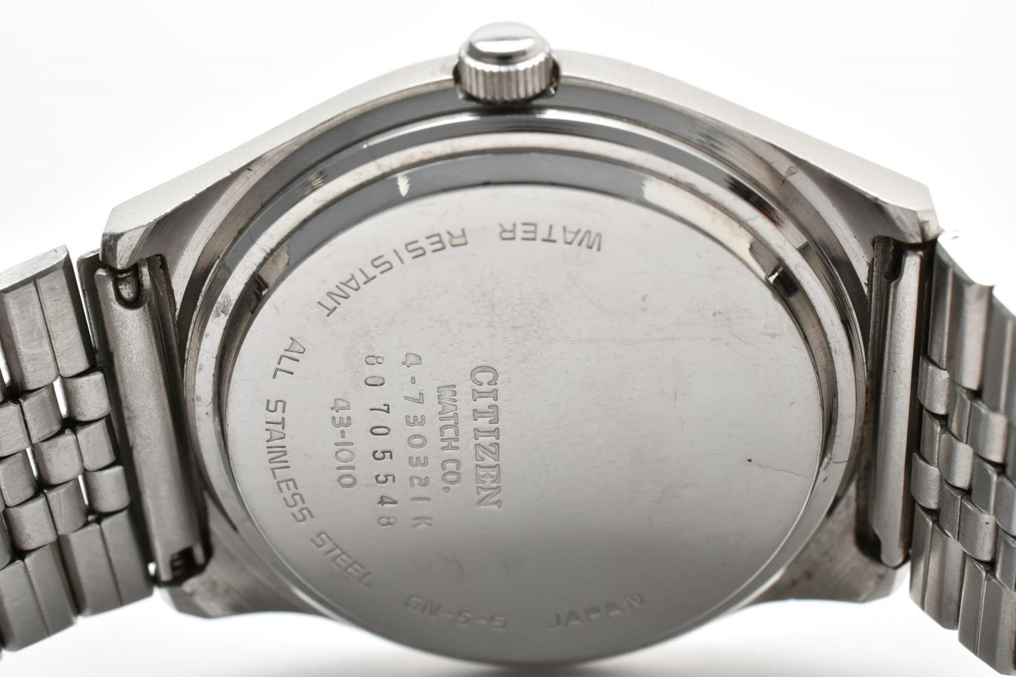 シチズン Citizen クリストロン 80705518 クォーツ デイデイト 腕時計 ホワイト文字盤 ステンレススチール メンズ ヴィンテージ