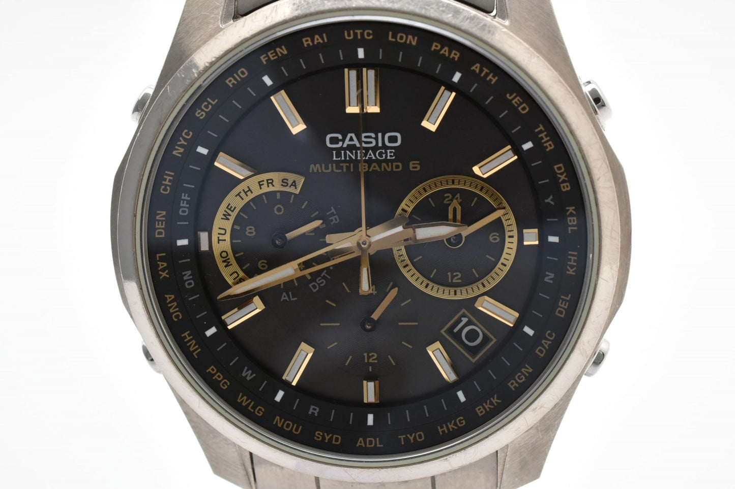 カシオ CASIO LINEAGE LIW-M610TDS ソーラー電波 腕時計 ブラック文字盤 チタンケース チタンブレス メンズ