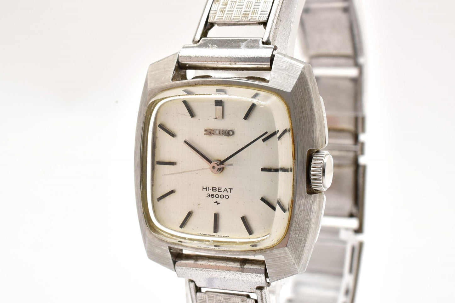 セイコー SEIKO ハイビート 36000 手巻き 腕時計 シルバー文字盤 ステンレススチール レディース ヴィンテージ