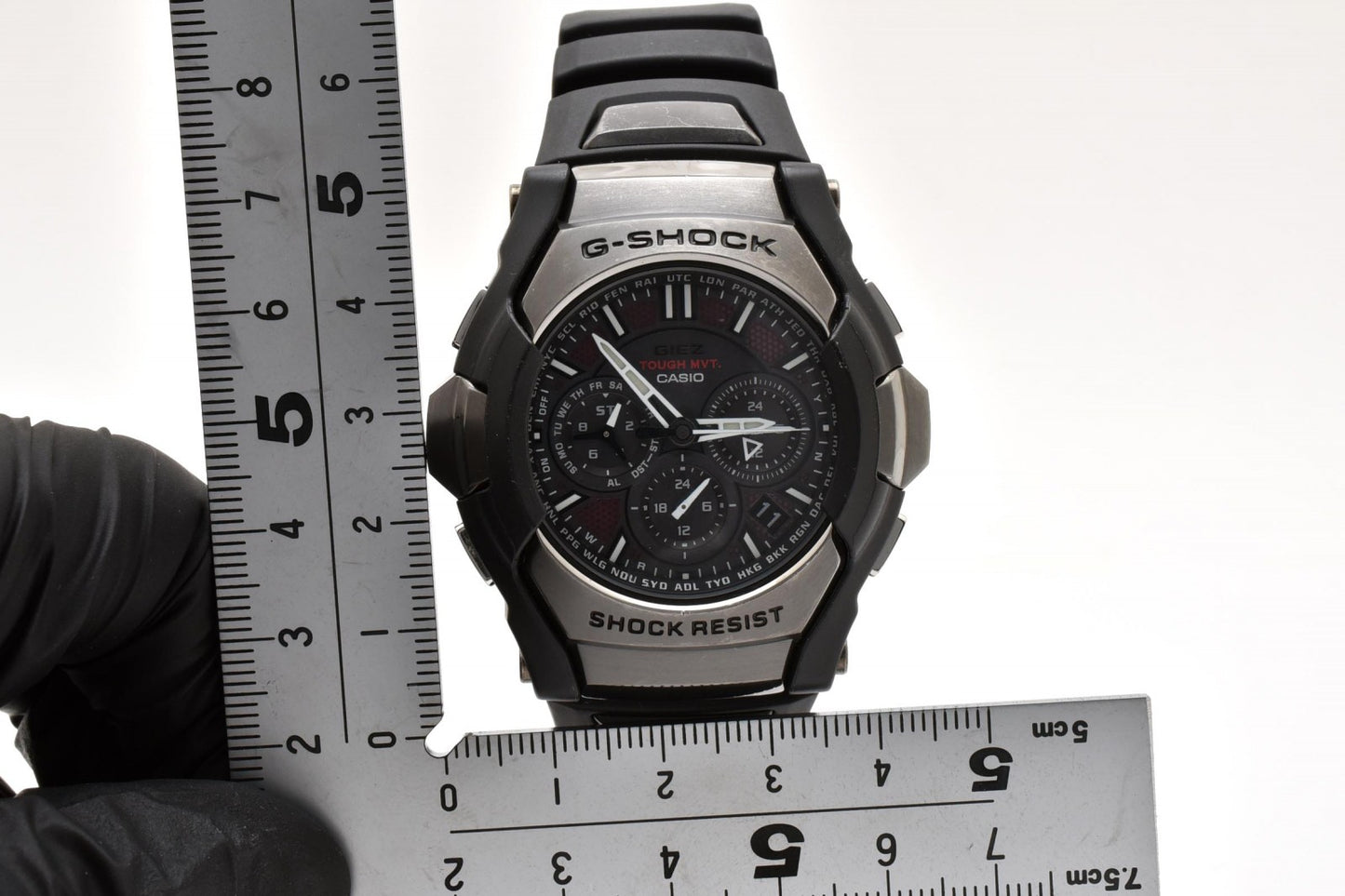 カシオ CASIO G-SHOCK GS-1300B ソーラー電波 腕時計 ブラック文字盤 樹脂ケース レジンベルト メンズ