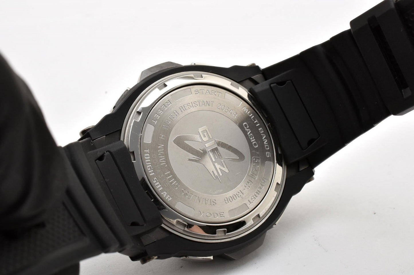 カシオ CASIO G-SHOCK GS-1300B ソーラー電波 腕時計 ブラック文字盤 樹脂ケース レジンベルト メンズ