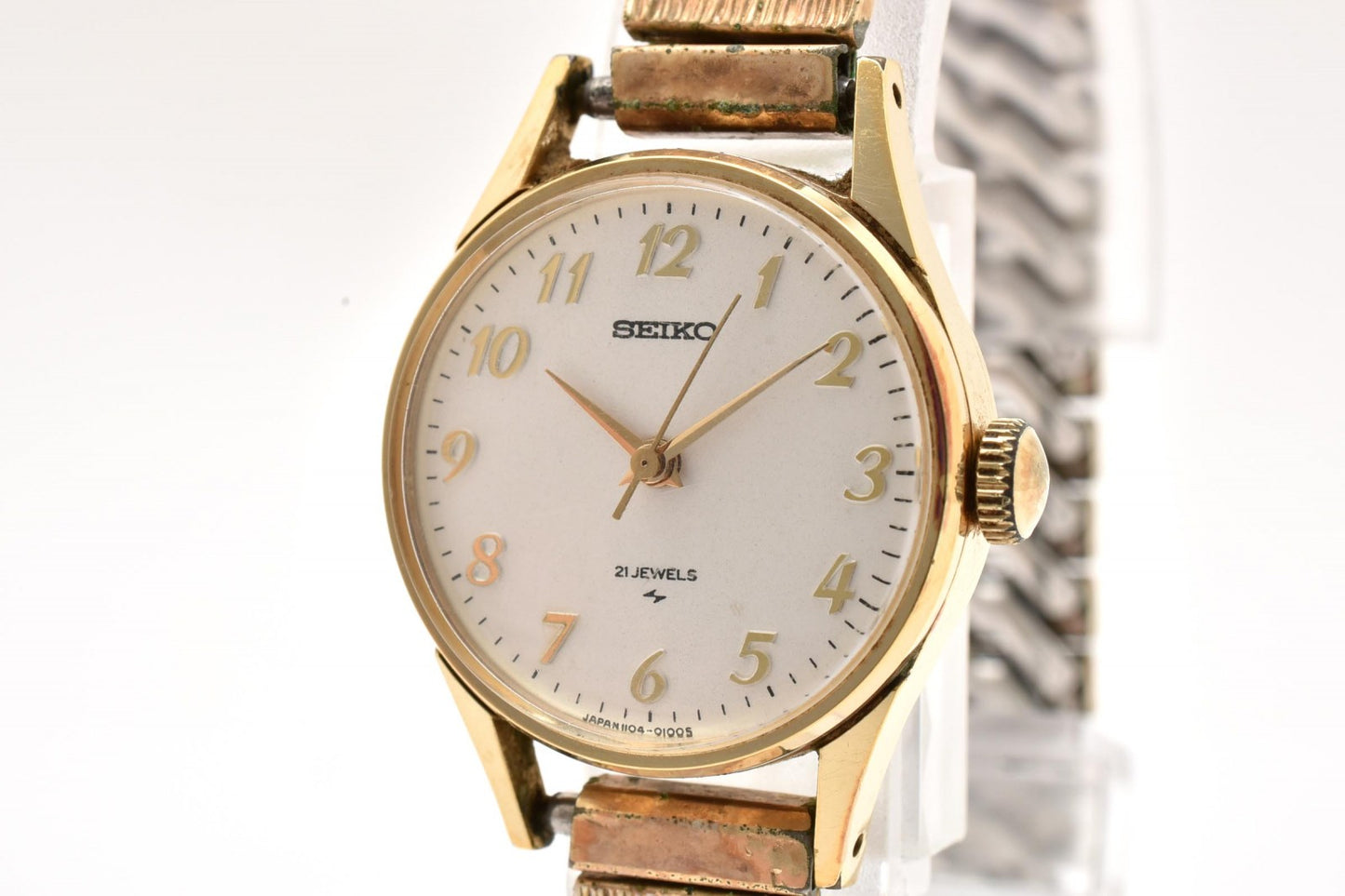 セイコー SEIKO 1104-0031 手巻き 腕時計 ホワイト文字盤 ステンレススチール レディース ヴィンテージ