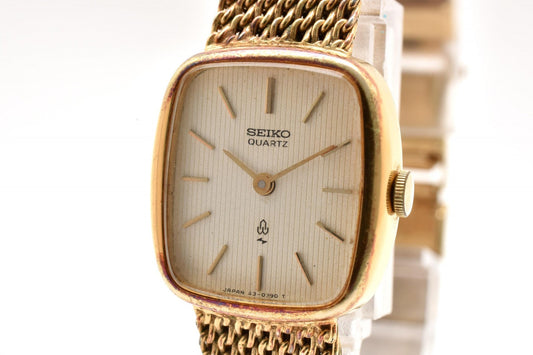 セイコー SEIKO 43-3220 クォーツ 腕時計 ホワイト文字盤 スクエアケース ステンレススチール レディース ヴィンテージ
