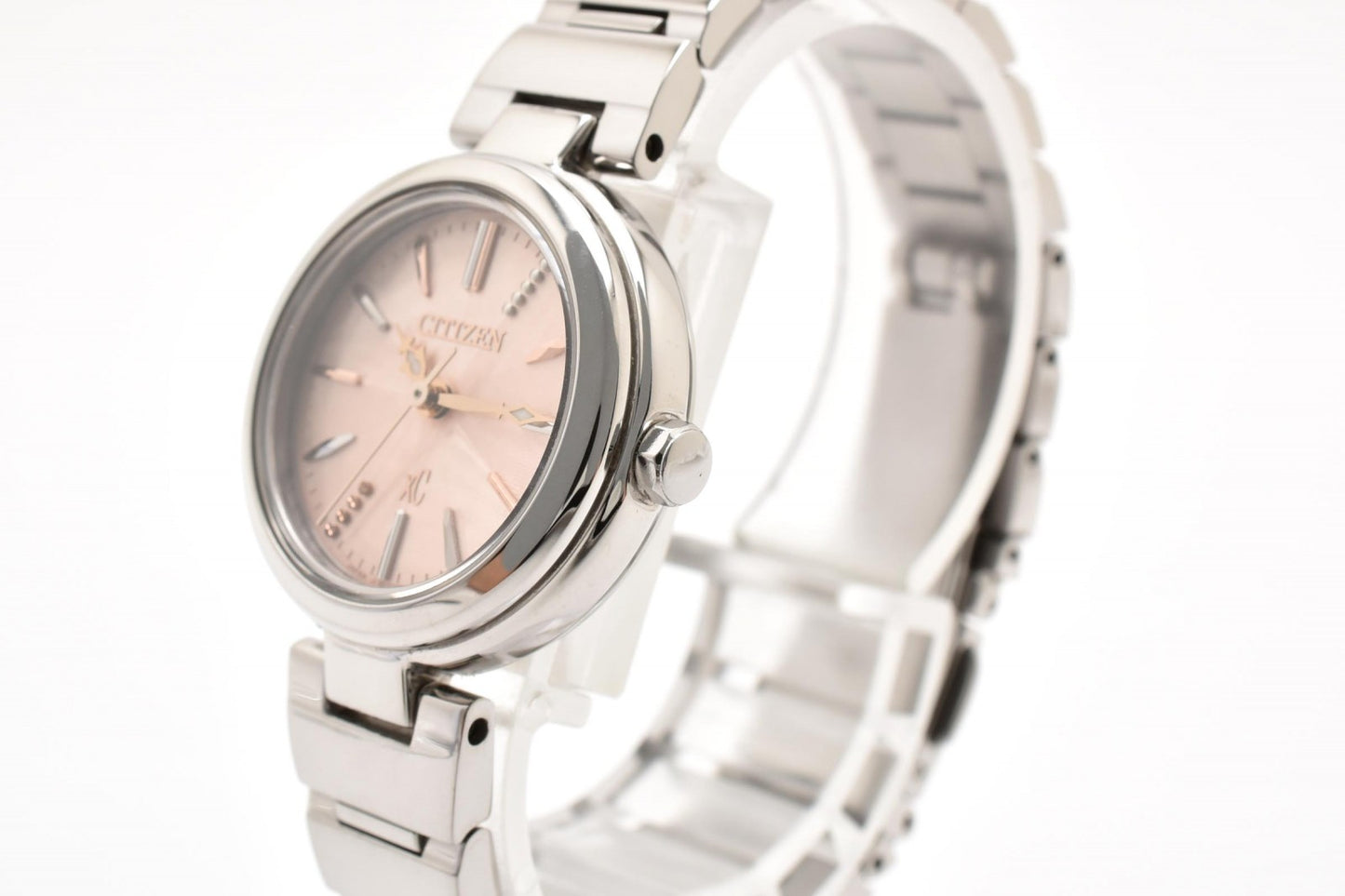 シチズン Citizen xC J730-T018301 エコドライブ 腕時計 ピンク文字盤 ステンレススチール レディース