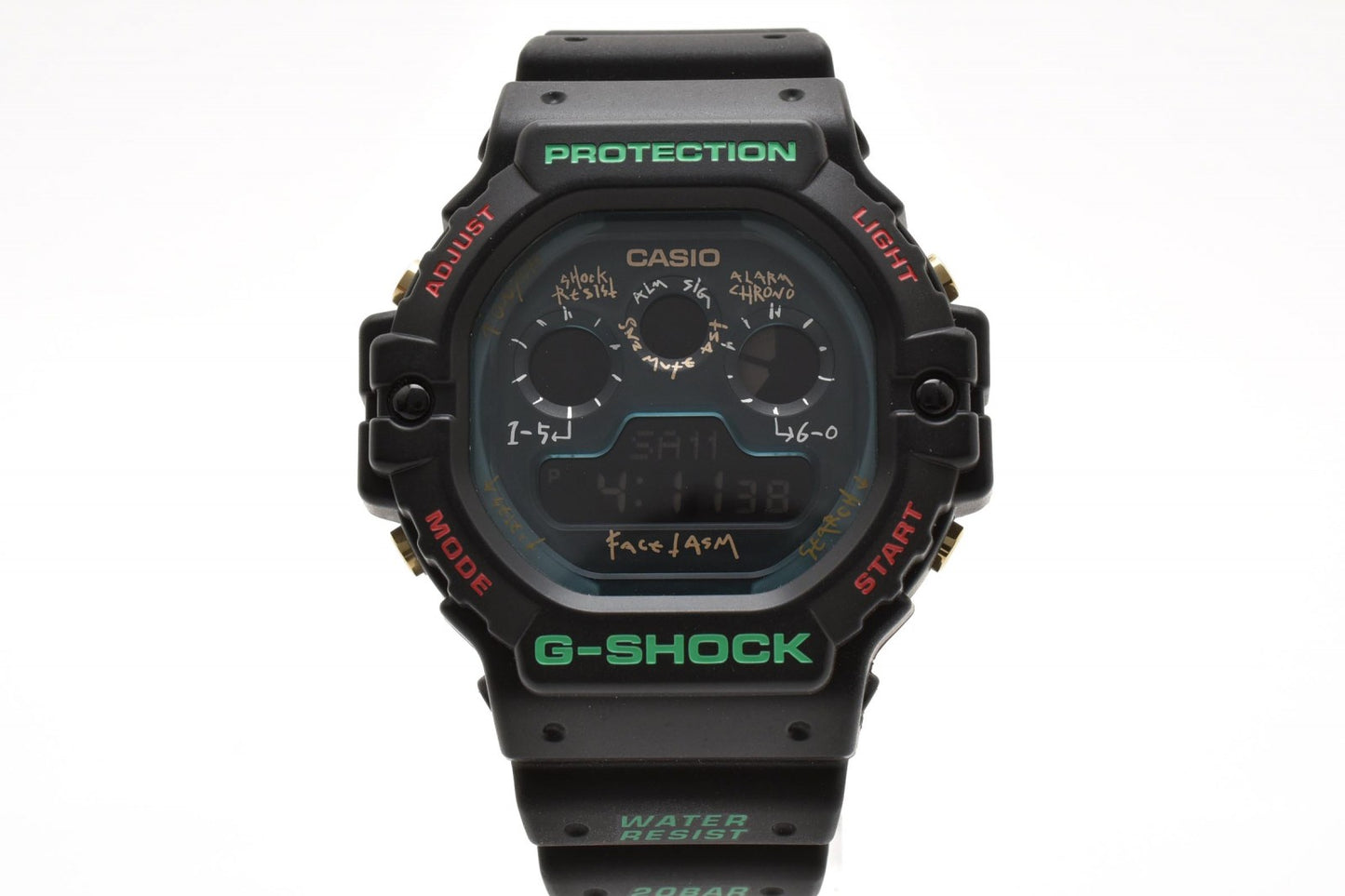 カシオ CASIO G-SHOCK DW-5900FA クォーツ デジタル 腕時計 スカイブルー液晶 樹脂ケース レジンベルト メンズ