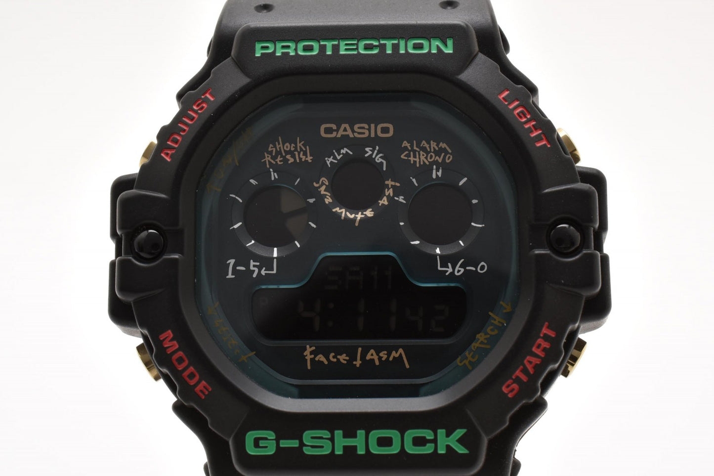 カシオ CASIO G-SHOCK DW-5900FA クォーツ デジタル 腕時計 スカイブルー液晶 樹脂ケース レジンベルト メンズ