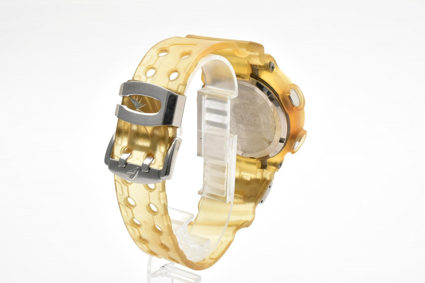 カシオ CASIO G-SHOCK DW-9900WC クォーツ デジタル 腕時計 チタン 樹脂ケース レジンベルト 黄色 スケルトン シルバー液晶 メンズ
