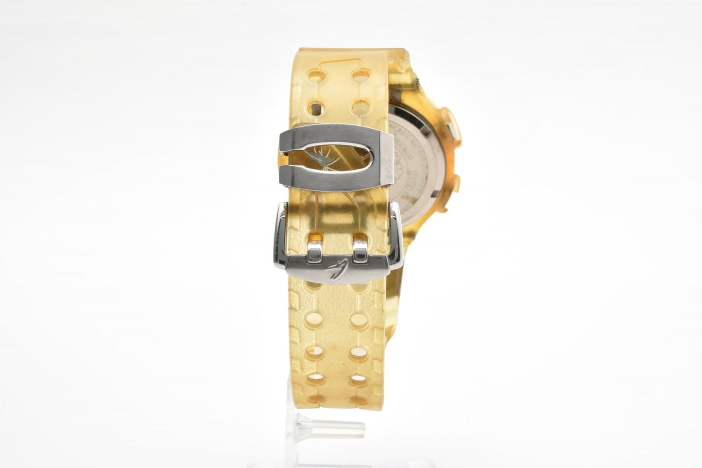カシオ CASIO G-SHOCK DW-9900WC クォーツ デジタル 腕時計 チタン 樹脂ケース レジンベルト 黄色 スケルトン シルバー液晶 メンズ