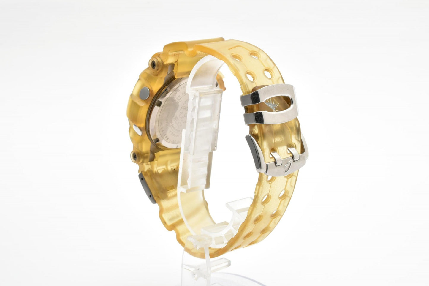 カシオ CASIO G-SHOCK DW-9900WC クォーツ デジタル 腕時計 チタン 樹脂ケース レジンベルト 黄色 スケルトン シルバー液晶 メンズ